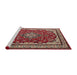 Sideview of Machine Washable Traditional Camel Brown Rug, wshtr18