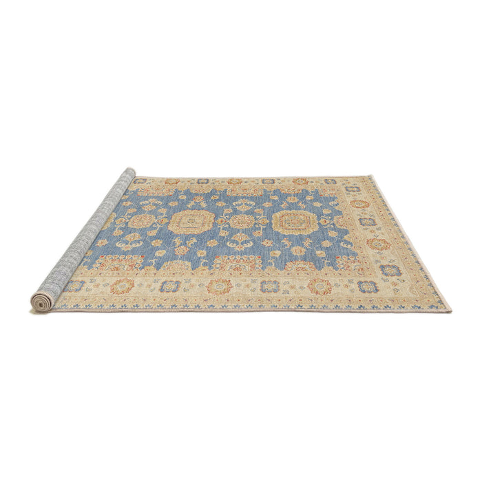 Sideview of Machine Washable Traditional Brown Rug, wshtr1800