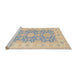 Sideview of Machine Washable Traditional Brown Rug, wshtr1800