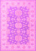 Machine Washable Oriental Pink Traditional Rug, wshtr1800pnk