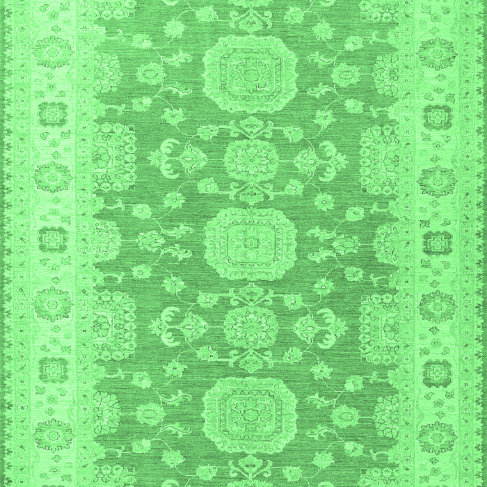 Machine Washable Oriental Emerald Green Traditional Area Rugs, wshtr1800emgrn
