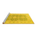 Sideview of Machine Washable Oriental Yellow Traditional Rug, wshtr1800yw