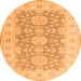 Square Oriental Orange Traditional Rug, tr1800org