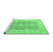 Sideview of Machine Washable Oriental Emerald Green Traditional Area Rugs, wshtr1800emgrn