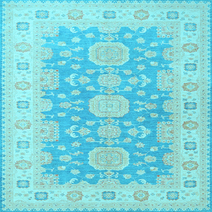 Square Oriental Light Blue Traditional Rug, tr1800lblu