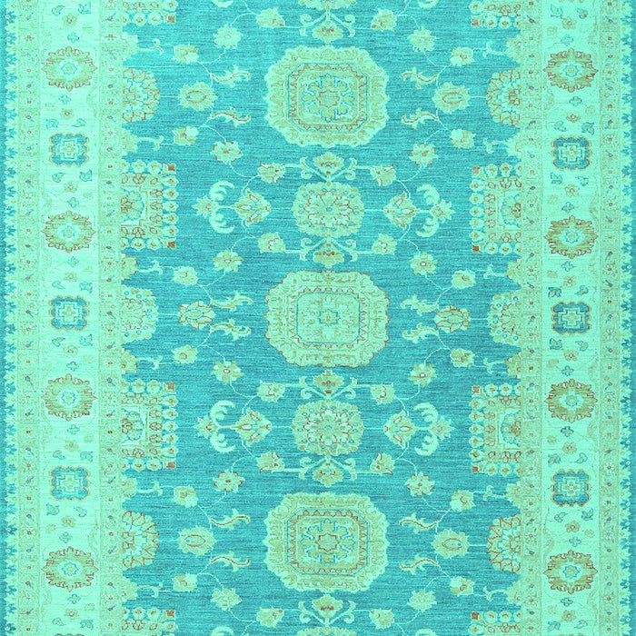 Machine Washable Oriental Turquoise Traditional Area Rugs, wshtr1800turq