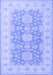 Machine Washable Oriental Blue Traditional Rug, wshtr1800blu