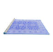 Sideview of Machine Washable Oriental Blue Traditional Rug, wshtr1800blu