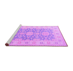 Sideview of Machine Washable Oriental Purple Traditional Area Rugs, wshtr1800pur
