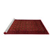 Sideview of Machine Washable Traditional Red Rug, wshtr1801