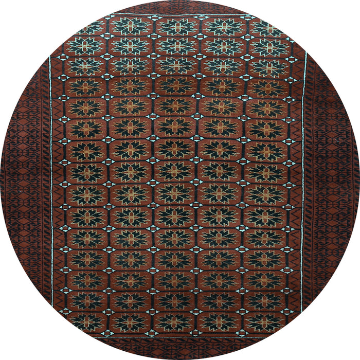Round Machine Washable Persian Light Blue Traditional Rug, wshtr1801lblu