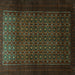 Square Persian Turquoise Traditional Rug, tr1801turq