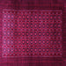 Square Machine Washable Persian Pink Traditional Rug, wshtr1801pnk