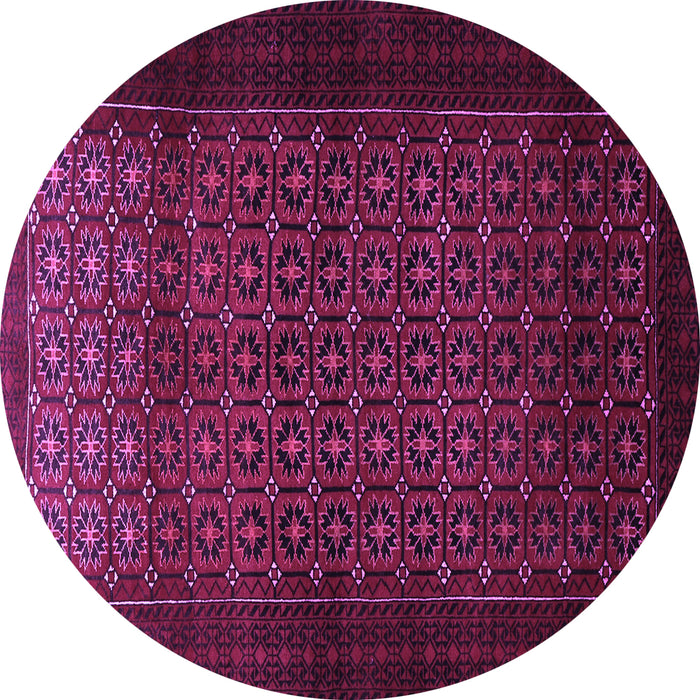 Round Persian Purple Traditional Rug, tr1801pur