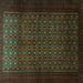 Square Machine Washable Persian Turquoise Traditional Area Rugs, wshtr1801turq