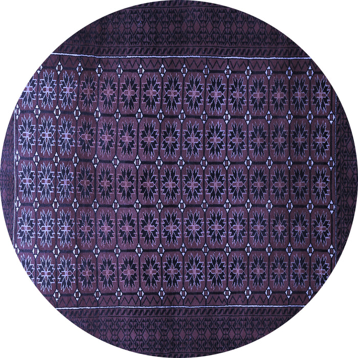 Round Persian Blue Traditional Rug, tr1801blu