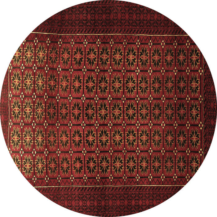 Round Persian Brown Traditional Rug, tr1801brn