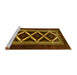 Sideview of Machine Washable Persian Yellow Traditional Rug, wshtr1802yw