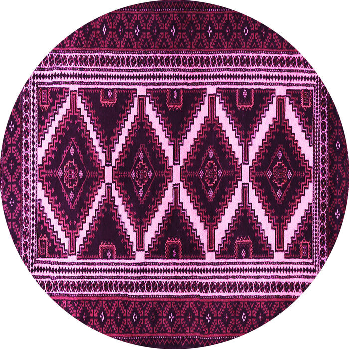 Round Persian Pink Traditional Rug, tr1802pnk