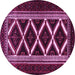 Round Persian Pink Traditional Rug, tr1802pnk
