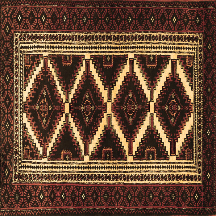 Square Persian Brown Traditional Rug, tr1802brn