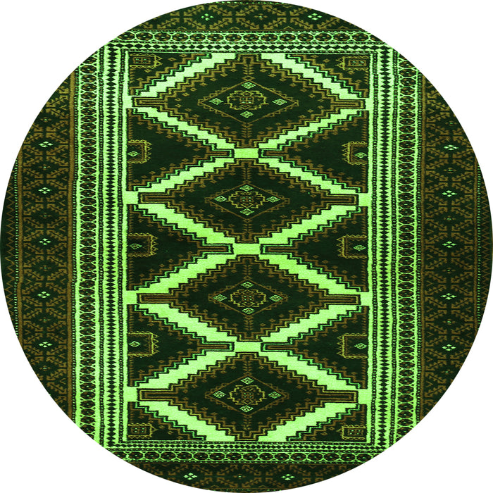 Square Persian Green Traditional Rug, tr1802grn