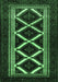 Machine Washable Persian Emerald Green Traditional Area Rugs, wshtr1802emgrn