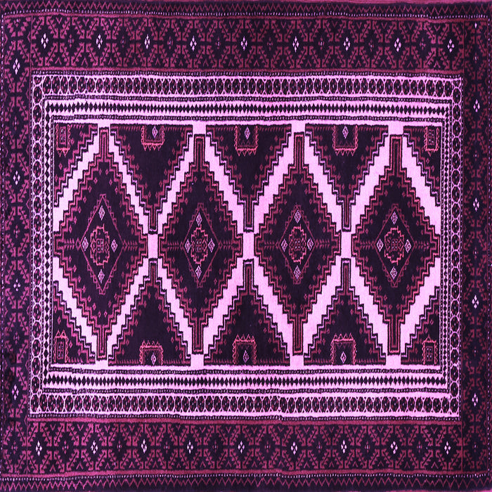 Square Machine Washable Persian Purple Traditional Area Rugs, wshtr1802pur