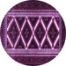 Round Persian Purple Traditional Rug, tr1802pur