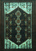 Machine Washable Persian Turquoise Traditional Area Rugs, wshtr1803turq