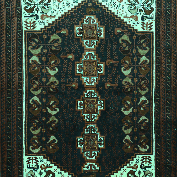 Machine Washable Persian Turquoise Traditional Area Rugs, wshtr1803turq