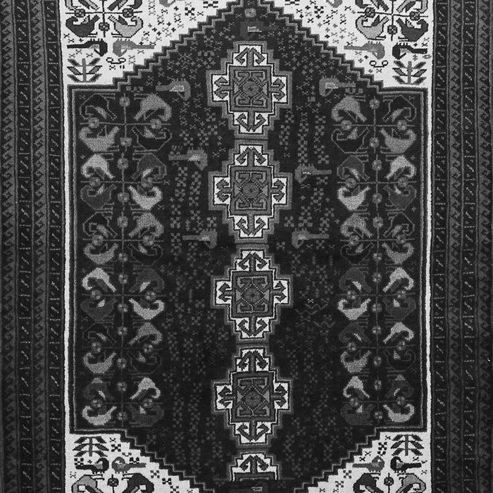 Serging Thickness of Machine Washable Persian Gray Traditional Rug, wshtr1803gry