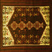 Square Persian Yellow Traditional Rug, tr1803yw