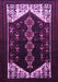 Machine Washable Persian Purple Traditional Area Rugs, wshtr1803pur