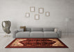 Machine Washable Persian Orange Traditional Area Rugs in a Living Room, wshtr1803org