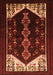 Serging Thickness of Machine Washable Persian Orange Traditional Area Rugs, wshtr1803org