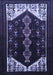 Machine Washable Persian Blue Traditional Rug, wshtr1803blu