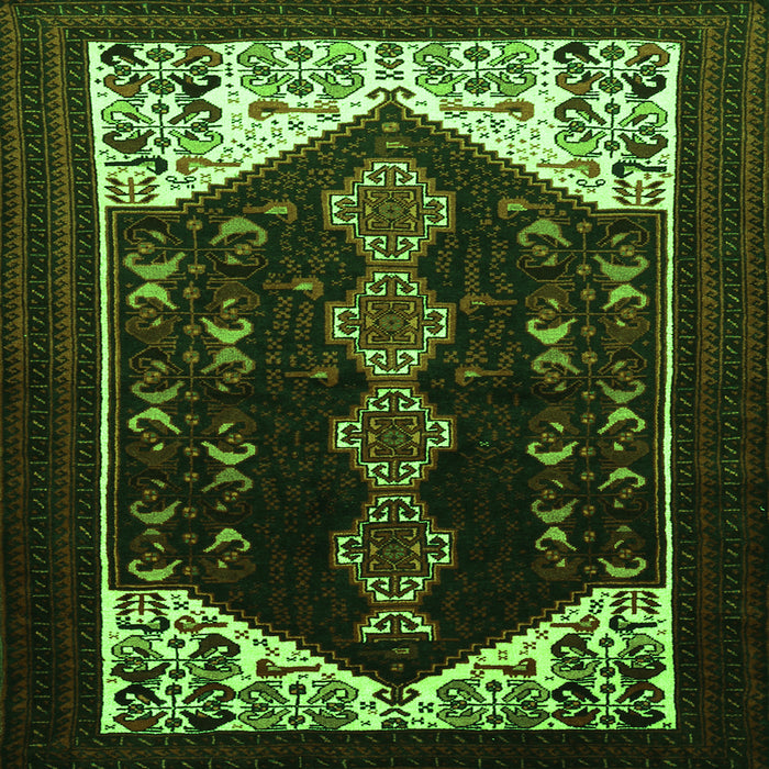 Serging Thickness of Persian Green Traditional Rug, tr1803grn