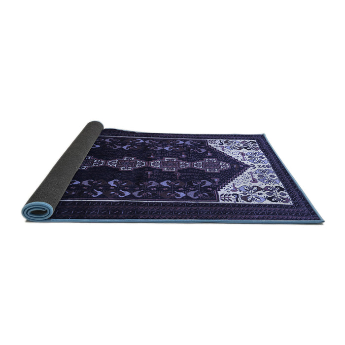 Sideview of Persian Blue Traditional Rug, tr1803blu