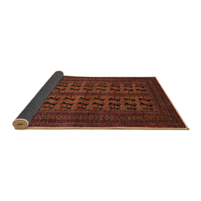 Sideview of Traditional Mahogany Brown Persian Rug, tr1804