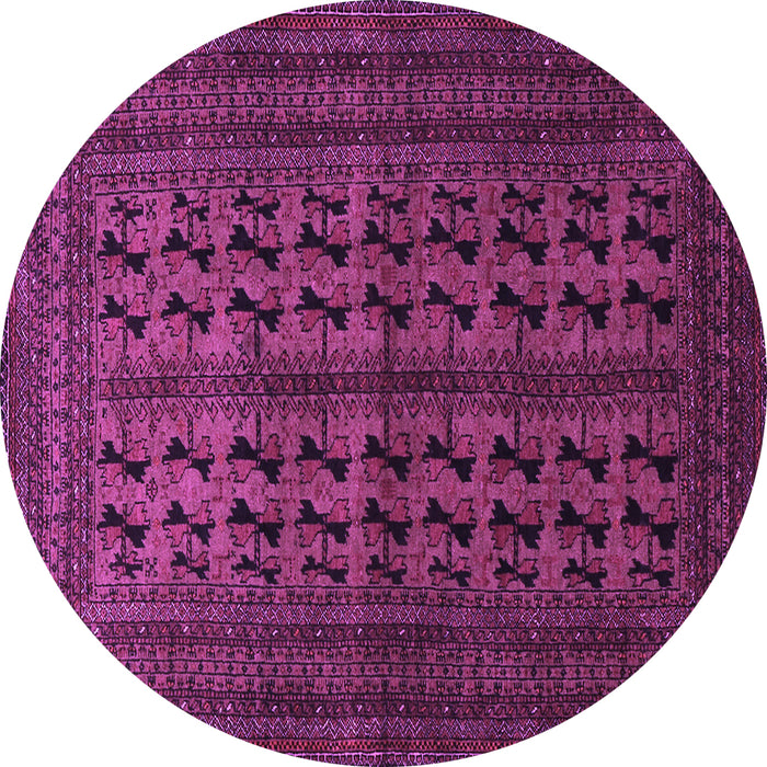 Round Machine Washable Persian Purple Traditional Area Rugs, wshtr1804pur