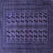 Square Persian Blue Traditional Rug, tr1804blu