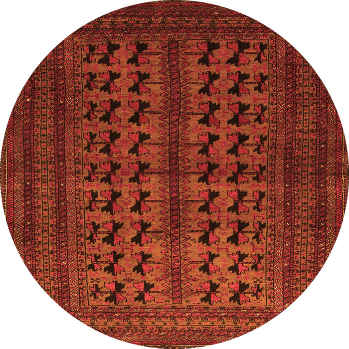 Machine Washable Persian Orange Traditional Area Rugs, wshtr1804org