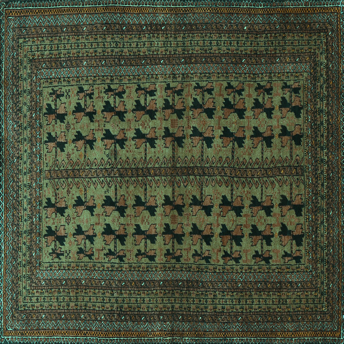 Square Persian Turquoise Traditional Rug, tr1804turq
