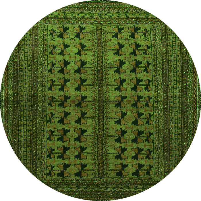 Square Persian Green Traditional Rug, tr1804grn