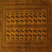 Square Persian Yellow Traditional Rug, tr1804yw