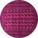 Round Persian Pink Traditional Rug, tr1804pnk