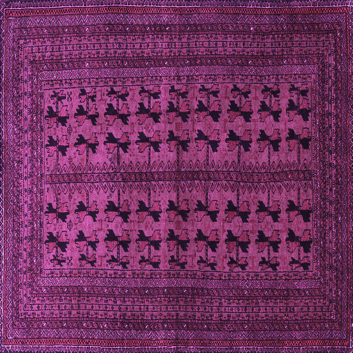 Square Persian Purple Traditional Rug, tr1804pur