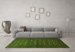 Machine Washable Persian Green Traditional Area Rugs in a Living Room,, wshtr1804grn