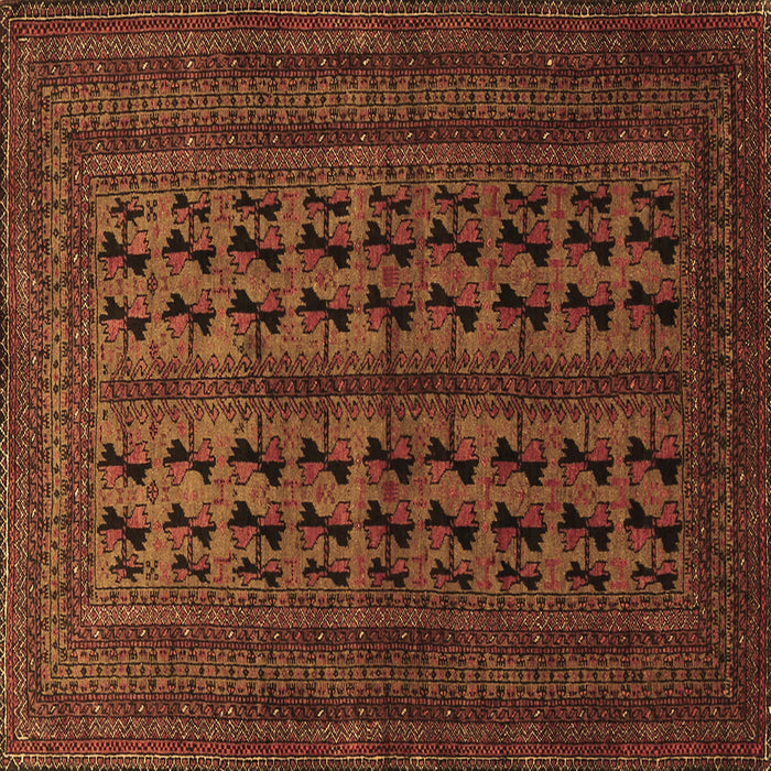 Square Machine Washable Persian Brown Traditional Rug, wshtr1804brn